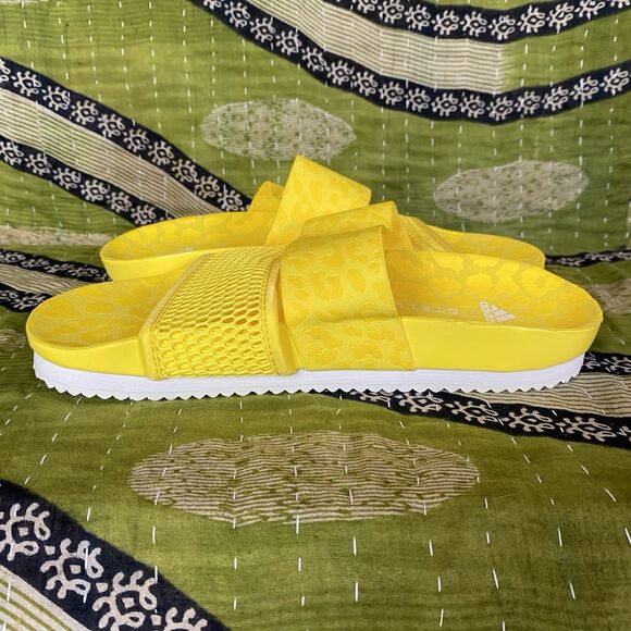 NWOB Adidas x Stella McCartney Vivid Yellow Stella-Lette Slide Sandals Size 8 - Picture 6 of 16